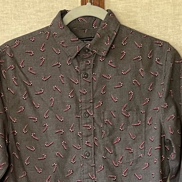 Arrow Blue Jeans Co Flannel Candy Cane Christmas Shirt - Small - Picture 3 of 10